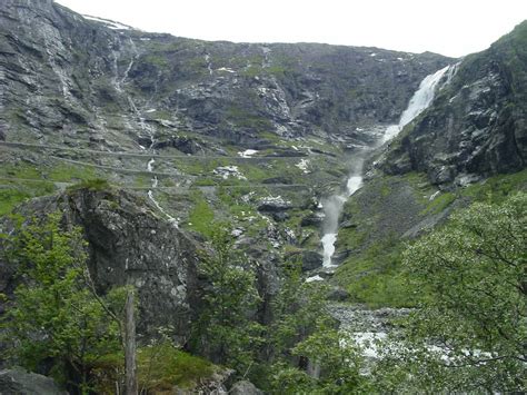 The way from valldal to rauma is a very spectacular road with great vieuws and it ends with the trollstigen , a deep canyon. Stigfossen and Tverrdalsfossen - Waterfalls of Trollstigen