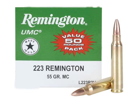 Remington Umc 223 Rem 55 Grain Full Metal Jacket 50 Rounds Box Ammo