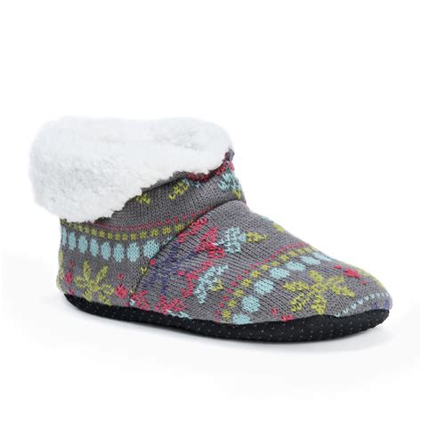 Muk Luks® Womens Bootie Slippers Shadow Shop Comfy