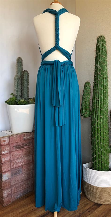 Teal Bridesmaid Dress Custom Lengths Convertible Dress Infinity