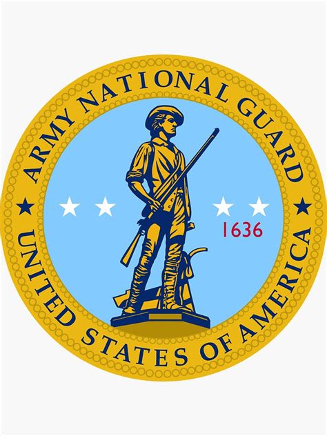 Army National Guard Seal Logo Vibrant Color Sticker For Sale By