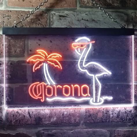 Corona Extra Pink Flamingo Dual Color Led Neon Sign Confitplate