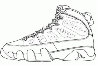 Jordan Shoes Coloring Page - Coloring Home