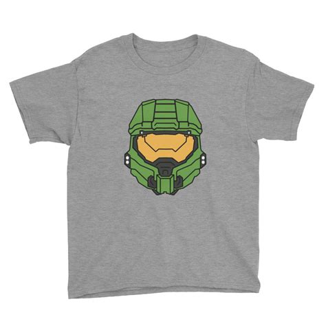 Master Chief Helmet Halo Minimalist Youth Unisex T Shirt Etsy