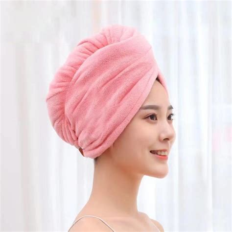 Hair Towel Women Girls Microfiber Shower Dry Hair Cap Bathroom Bath