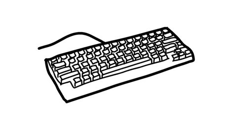 Computer Keyboard Sketch Drawing Erposanocomiendoyjugando