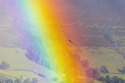 Even though this tired meme is not real, over the years, some storm chasers have been lucky enough to film a. RAF Tornado is caught on film flying out of a rainbow ...