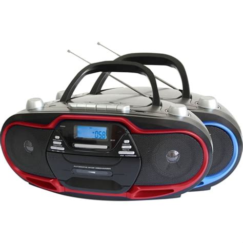 Supersonic Portable Mp3cd Player With Usbaux Inputs Cassette