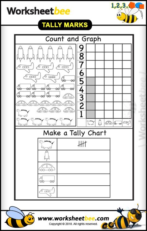 Printable Worksheet for Kids About Count and Graph Learn Maths - Worksheet Bee