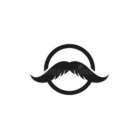 Moustache Logo Template Vector Stock Vector Illustration Of Hair