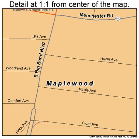 Maplewood Missouri Street Map 2945830