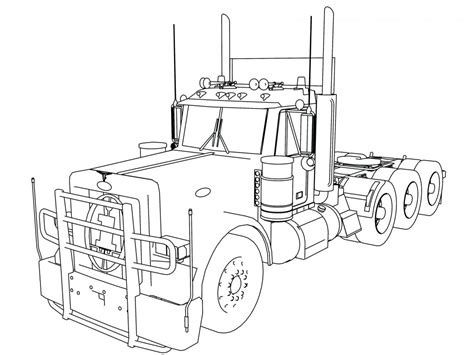 Semi Truck Coloring Pages At Getdrawings Free Download