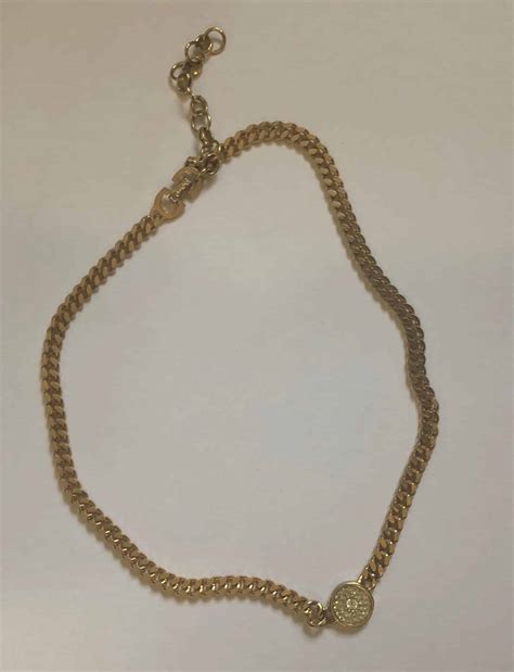 Maybe you would like to learn more about one of these? CHRISTIAN DIOR Link Necklace & Crystal Medallion Vintage ...