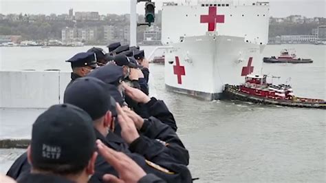 Nypd Salutes Usns Comfort As It Leaves New York City On Air Videos