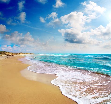 Обои для телефона тропический рай пляж побережье море синий изумруд океан летом песок отдых