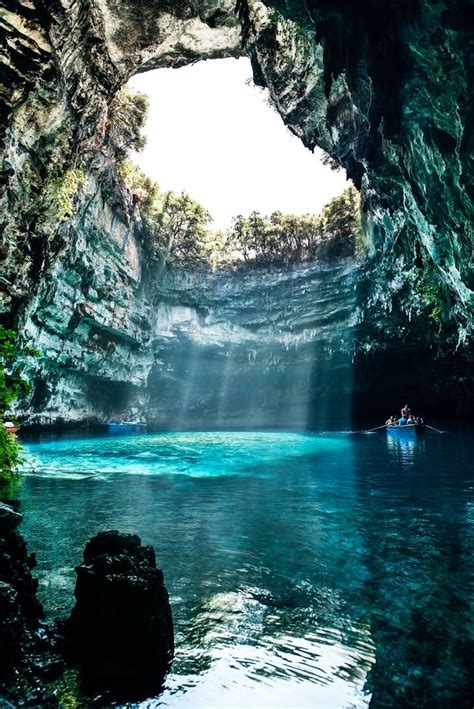 Melissani Cave By Saarben Places To Travel Places To Visit Places To Go