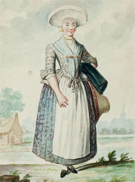 1770s 18th Century Womans Outfit With Mixed Print Fabrics Jacket