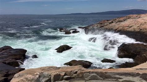 Waves Crashing At Schoodic Point In Acadia National Park Youtube