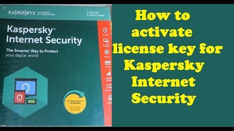 How To Activate License Key For Kaspersky Internet Security Youtube