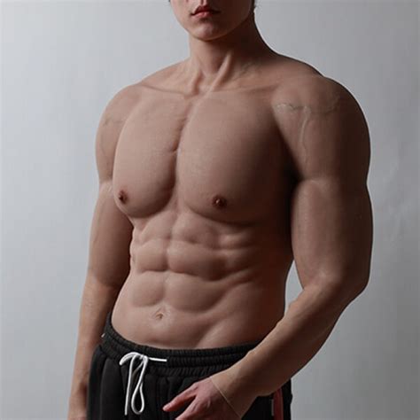 Premium Silicone Muscle Suit For Cosplay Upper Body Suit Silicone Artificial Realistic Abdominal