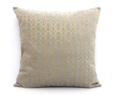 Grey And Gold Throw Pillow Cover Woven High End Metallic Etsy