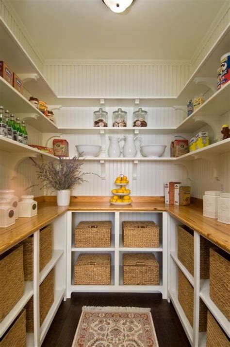 Check spelling or type a new query. Pantry with shiplap walls and seagrass baskets under the ...