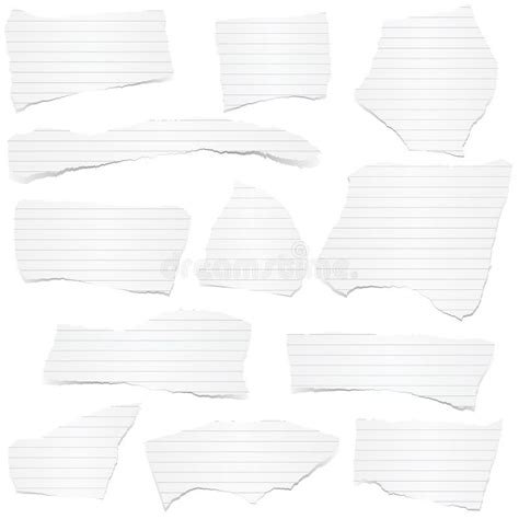 Collection Scrap Of Paper Stock Vector Illustration Of Information