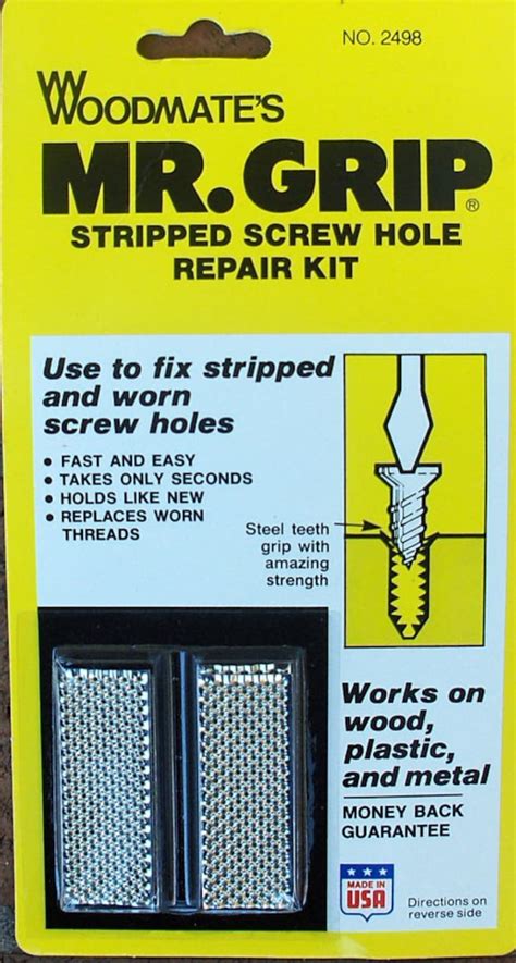 Woodmates Mr Grip Screw Hole Repair Kit 2498 Fix Stripped Etsy