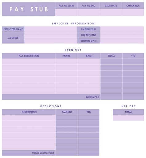 Blank Paycheck Stubs - 10 Free PDF Printables | Printablee
