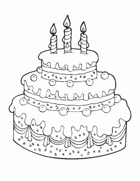 20 Free Printable Cake Coloring Pages