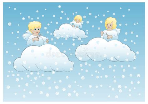 Angels In Heaven 3d Illustration Cute Cartoon Characters Funny