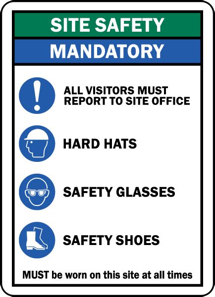 Site Safety Mandatory Ppe Sign Save 10 Instantly