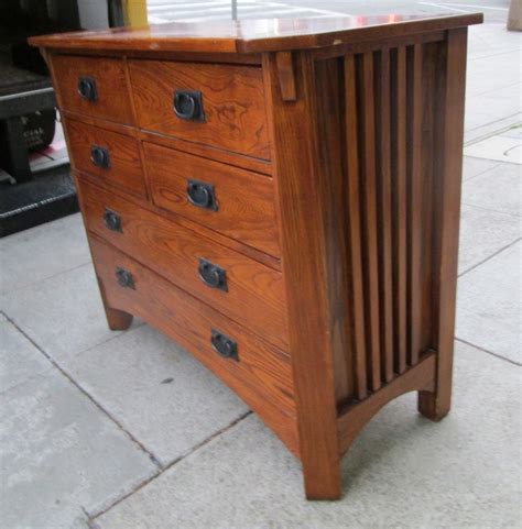 Uhuru Furniture And Collectibles Sold Mission Oak 6 Drawer Dresser 165
