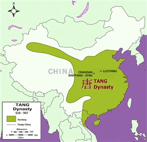 Ancient China Map Tang Dynasty