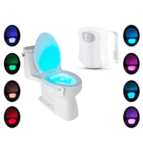 Toilet Bowl Lighting Seat Lamp For Bathroom Washroom Pir Motion Activated Color Changing