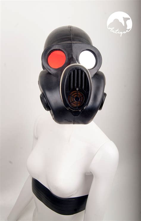 Halloween Gas Mask With One Mirror And Other Red Mirror Lenses Etsy Uk