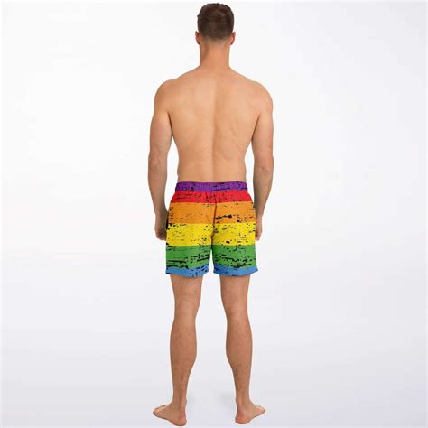 Gay Swim Trunks Rainbow Swim Trunks Pride Shorts Mens Etsy