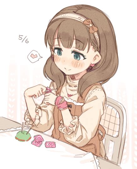 7010 sakuma mayu idolmaster idolmaster cinderella girls 10s 1girl blue eyes blush brown