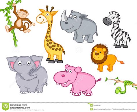 Cute Funny Cartoon Animal Stock Illustration Illustration Of Natural 48486790