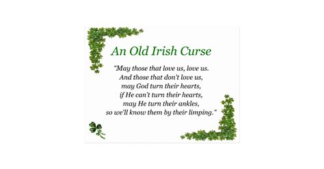Irish Curse Postcard