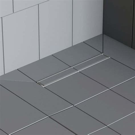 Shower Lay Wetroom Tray With Linear Drain Designed For Tiled Wetrooms