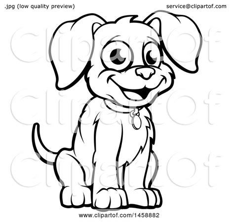 Cartoon Puppy Dog Clipart Black And White Jameslemingthon Blog