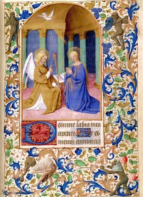 Annunciation F37 Bible Illustrations Medieval Art Illuminated