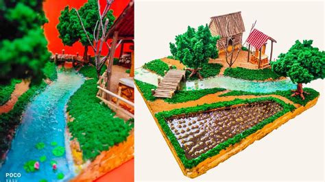 A Beautiful Village Model For School Project Youtube