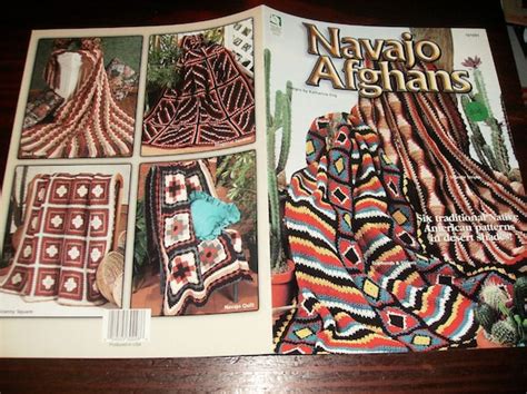 Afghan Crochet Pattern Leaflet Navajo Afghans House Of White