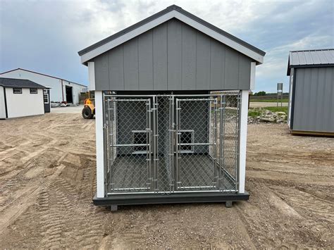 8x16 A Frame Double Dog Kennel With Feed Room For Sale 137132
