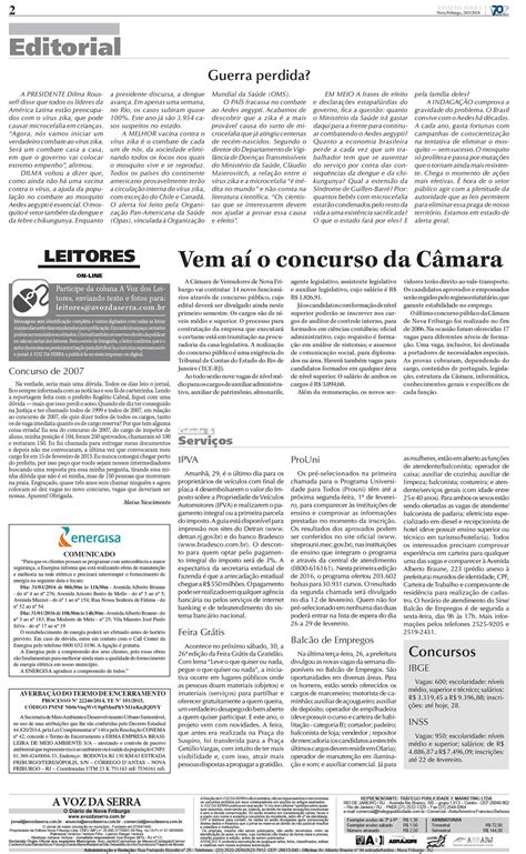 Edição De 28 De Janeiro De 2016 Jornal A Voz Da Serra