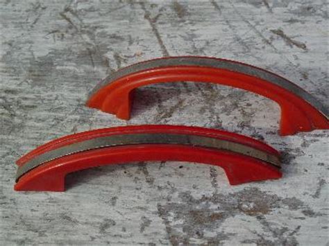 Easy installation · free proof kitchen design · discount cabinets lot of old Hoosier handles red and chrome