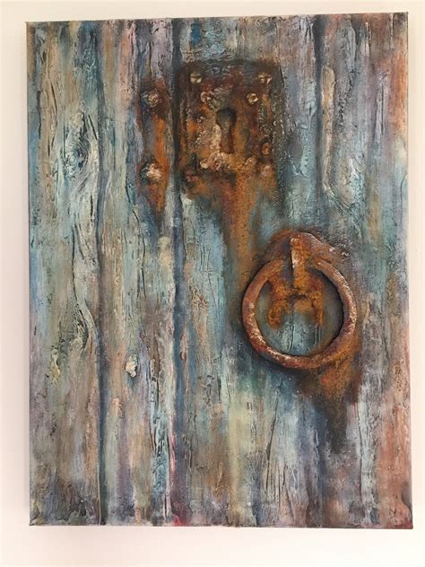 Rusty Metal Painting Halka Rusty Effects On Canvas 3d Abstract