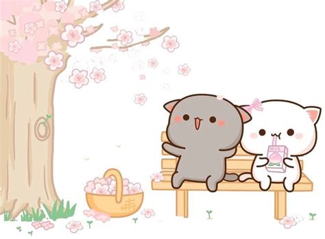 Wallpaper Gatos Kawaii Wallpaper Wallpaper Iphone Cute Cute Couple